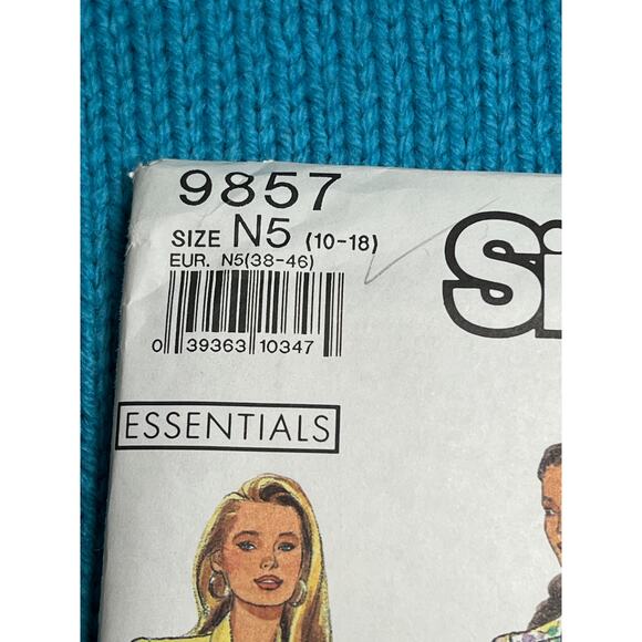 Simplicity Sewing pattern 9857 button down blouse shirt ruffle sleeve size 10-18 - Picture 2 of 6